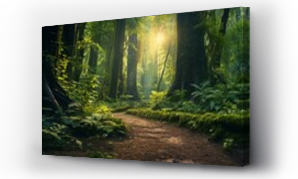 Wizualizacja Obrazu : #657329418 enchanted path through magical forest cinematic 4k