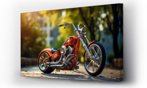 Wizualizacja Obrazu : #657526305 Chopper customized motorcycle