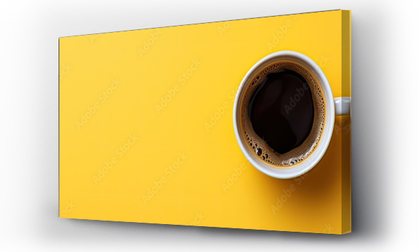 Wizualizacja Obrazu : #657824253 Black coffee on yellow