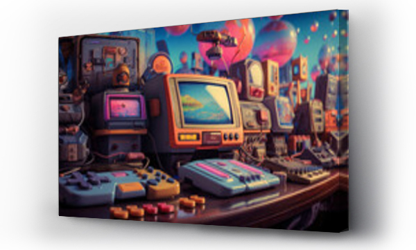 Wizualizacja Obrazu : #658119686 Retro arcade game joystick controller
