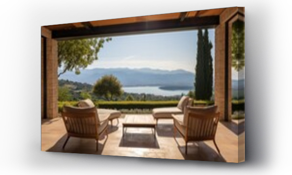 Wizualizacja Obrazu : #658285496 View to beautiful landscape and nature from villa terrace