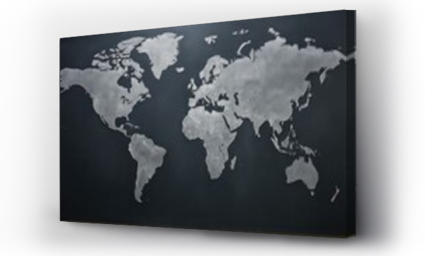 Wizualizacja Obrazu : #658611420 World map in blackboard, AI generated Image