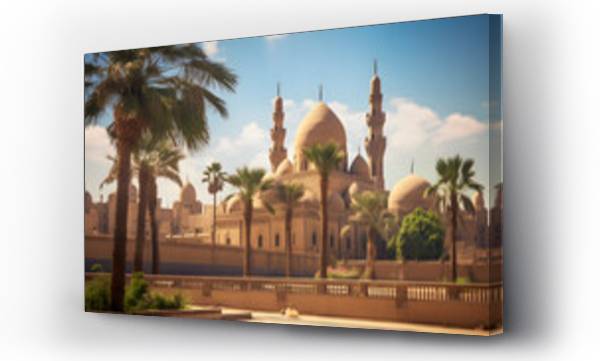 Wizualizacja Obrazu : #658804666 Mosque in old Cairo, beautiful eastern architecture of Egypt