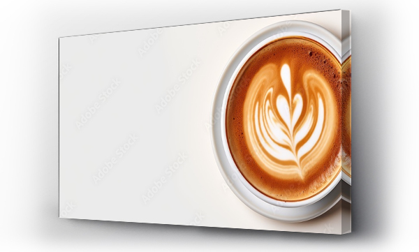 Wizualizacja Obrazu : #659028920 Latte art coffee seen from above