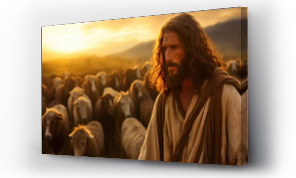 Wizualizacja Obrazu : #660109036 Messiah Watching Over His Sheep