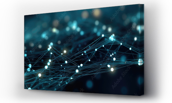 Wizualizacja Obrazu : #660686305 fondo abstracto de un conjunto de conexiones de redes de internet en el ciberespacio