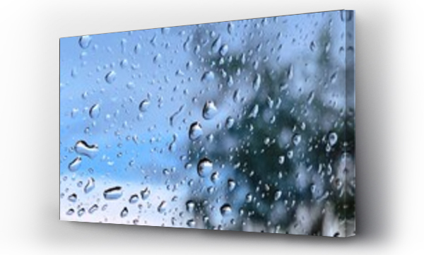 Wizualizacja Obrazu : #660807659 Water droplets on the glass on a natural background 