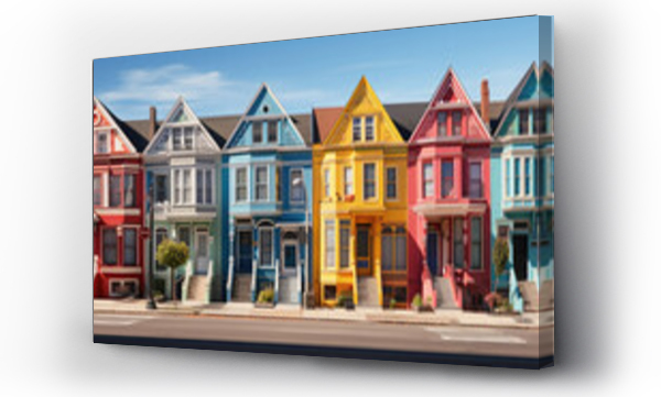 Wizualizacja Obrazu : #661415243 row of houses in colorful autumn 