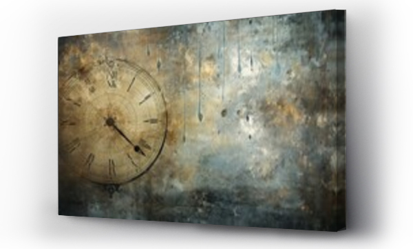 Wizualizacja Obrazu : #662054269 Design a worn and weathered abstract background that tells a story of time passing.