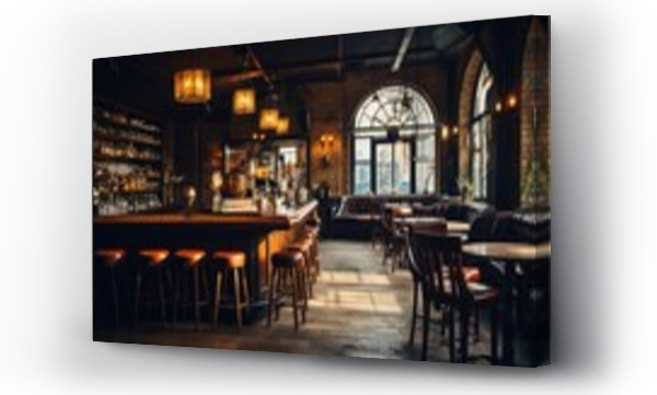 Wizualizacja Obrazu : #663125703 a image Cool pub or bar interior, Generative AI