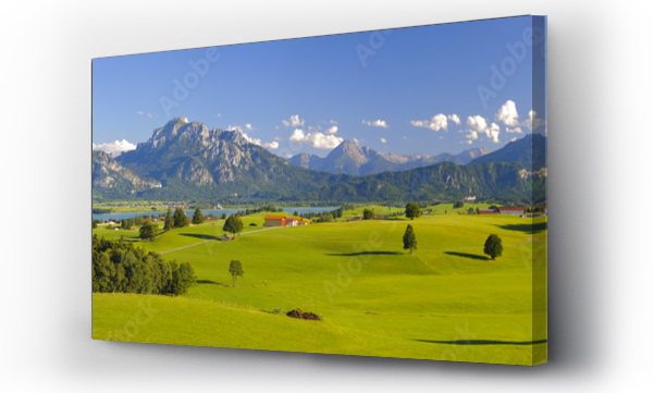 Krajobraz panoramiczny w Bawarii