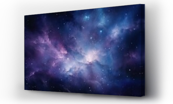 Wizualizacja Obrazu : #664012403 Cosmic galaxy backdrop with shimmering stars and beautiful nebulae.