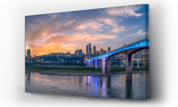 Wizualizacja Obrazu : #664365754 Chongqing urban architecture - the Yangtze river bridge