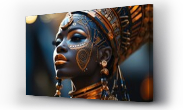 Wizualizacja Obrazu : #666436557 black woman with traditional african headdress