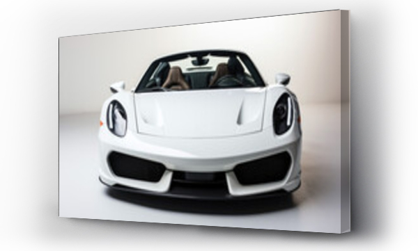 Wizualizacja Obrazu : #666699472 White sports car stands on white studio background