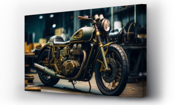 Wizualizacja Obrazu : #667219050 engine and interior of a new design motorcycle, closeup