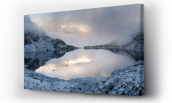 Wizualizacja Obrazu : #667566077 Panorama Czarnego Stawu pod Rysami w Tatrach Wysokich.