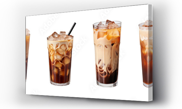 Wizualizacja Obrazu : #668650553 collection of a glass of iced coffee isolated on a transparent background