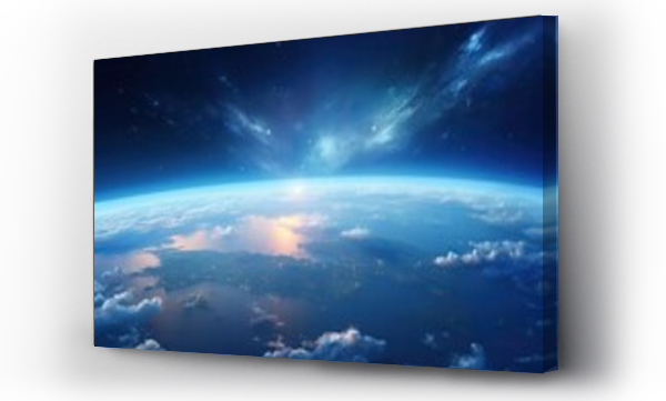 Wizualizacja Obrazu : #668878907 Earth from space showing the beauty of space exploration, 3D rendering, Earth Space View
