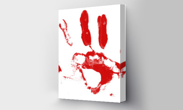 Wizualizacja Obrazu : #670447868 Bloody hand print isolated on transparent background. Royalty high-quality free stock png image of  Horror scary blood dirty handprint and fingerprint overlay on transparent backgrounds