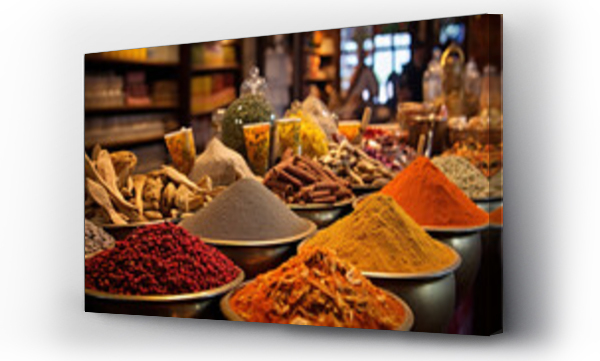 Wizualizacja Obrazu : #670734834 Colorful spices and dyes found at asian or african market