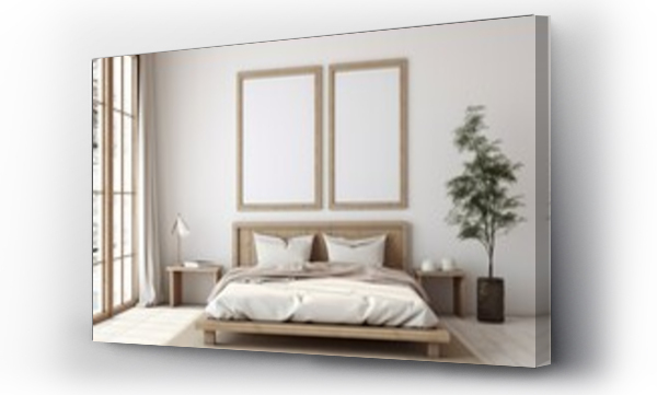 Wizualizacja Obrazu : #671174596 two mock up picture frame in japanese style bedroom 