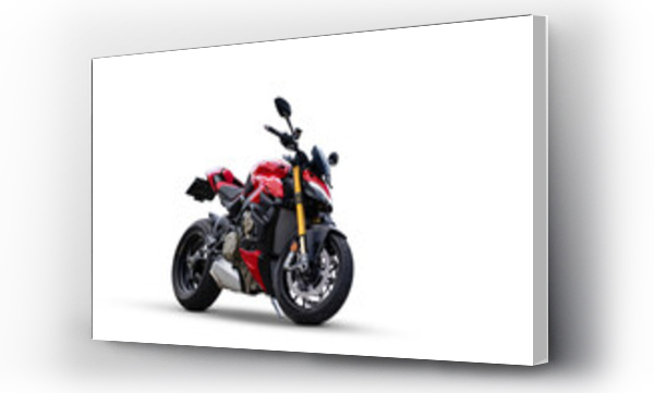 Wizualizacja Obrazu : #671731977 a red sport motorcycle on white background