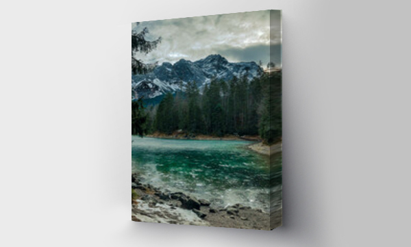 góry, jezioro, pejzaż