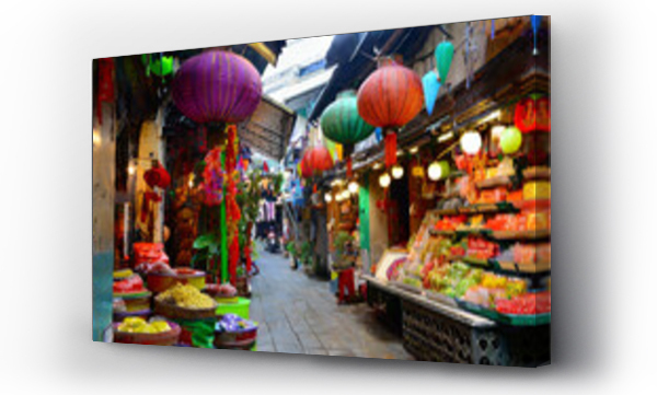 Wizualizacja Obrazu : #672301160 Vibrant Market in an Asian Alley
