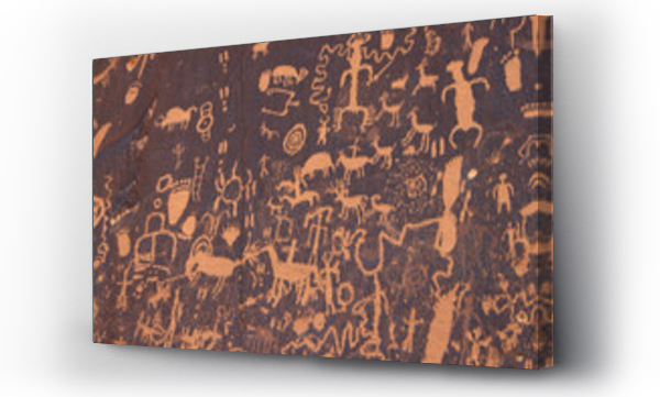 Wizualizacja Obrazu : #672956246 Petroglyphs at Newspaper Rock State Historic Monument, Utah