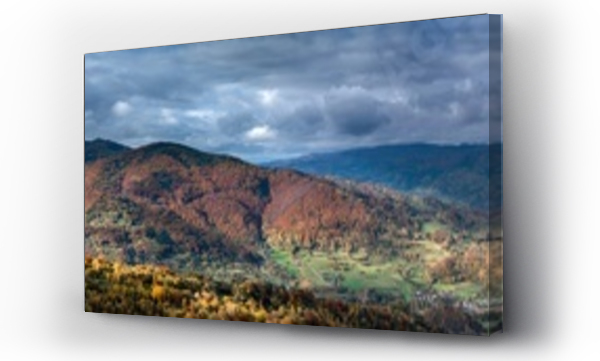 Wizualizacja Obrazu : #673328377 Panorama z wie?y widokowej na Koziarzu na Tatry, Gorce Beskid
