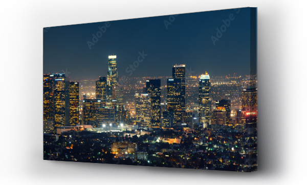 Architektura, california, cityscape, miejskich, noc, Panorama