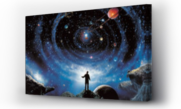 Wizualizacja Obrazu : #673702829 spaceship in space, In Douglas Adams The Hitchhikers Guide to the Galaxy
