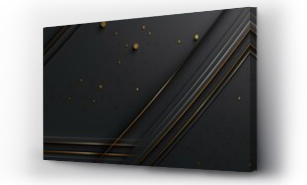 Wizualizacja Obrazu : #674873073 Anthracite Background of minimalistic Stripes and Dots. Colorful Wallpaper