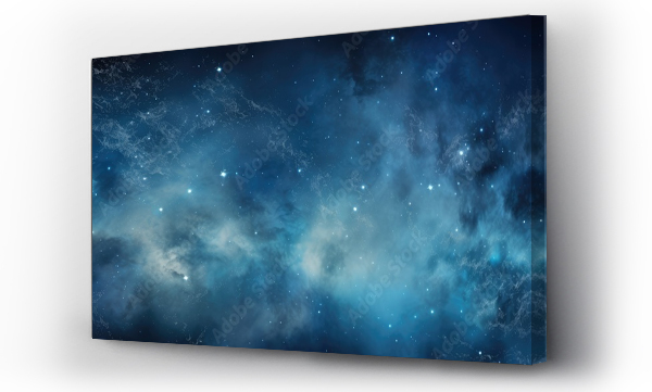 Wizualizacja Obrazu : #675842558 Night sky with stars. Universe filled with clouds, nebula and galaxy. Landscape with gradient blue and purple colorful cosmos with stardust and milky way. Magic color galaxy, space background