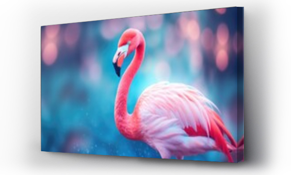 Wizualizacja Obrazu : #675974958 Pink flamingo blured background