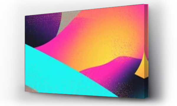 Wizualizacja Obrazu : #676082692 Colourful 80s 90s style background banner with a noisy gradient texture 
