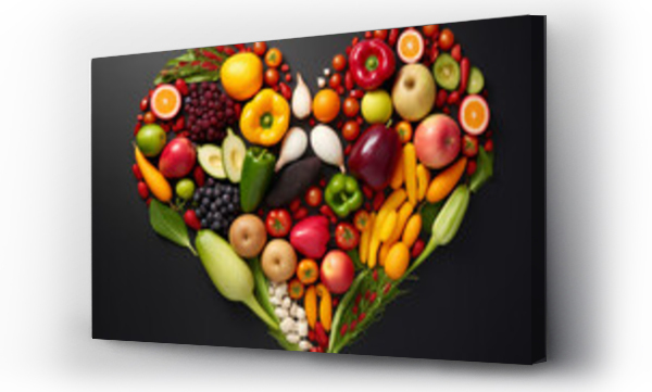 Wizualizacja Obrazu : #678040683 World food hunger waste eco friendly vegetables fruit shape continent country heart good charity unity peace