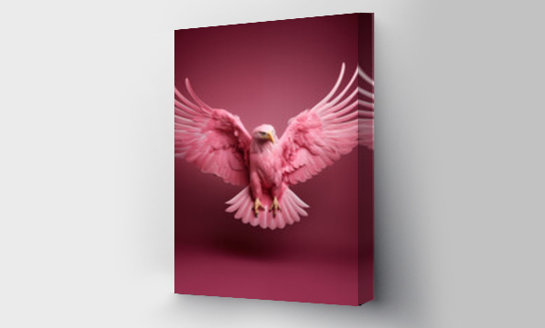Wizualizacja Obrazu : #678494612 pink flaming flamingo galah bald eagle with wings