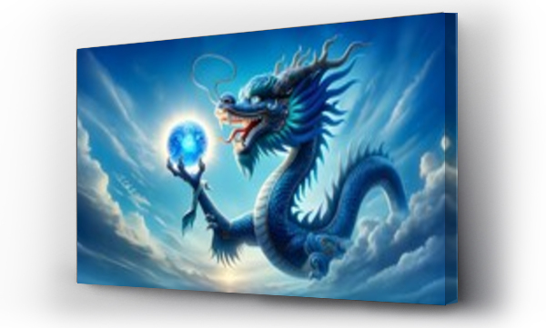 Wizualizacja Obrazu : #678509782 blue dragon in sky