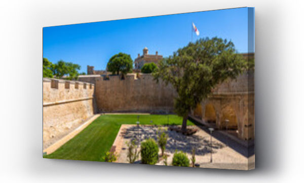 Wizualizacja Obrazu : #679378157 Detailed exposure of Mdina architecture. Mdina is one of Europes finest examples of an ancient walled city and extraordinary in its mix of medieval and baroque architecture.