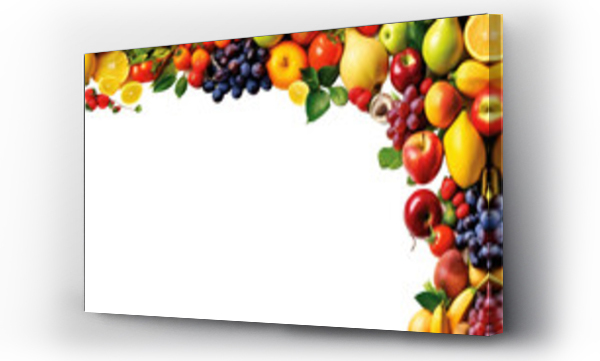 Wizualizacja Obrazu : #679903915 Frame of fruits on transparent background, PNG file