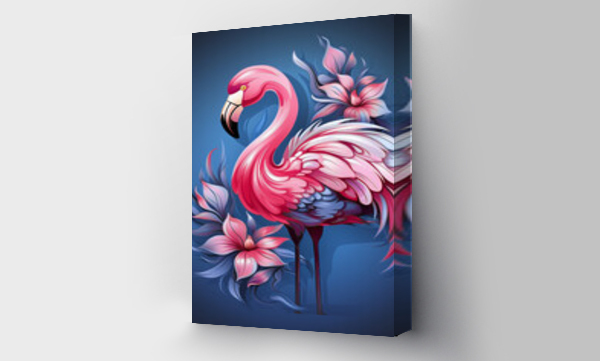 Wizualizacja Obrazu : #680015090 summer painting of a flamingo in the jungle