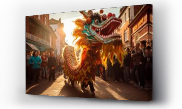 Wizualizacja Obrazu : #680126212 Vibrant Chinese Lion Dance Celebration