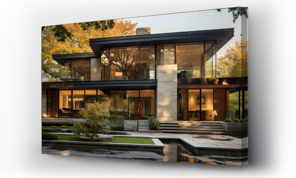 Wizualizacja Obrazu : #680181102 Contemporary Home Architecture with minimalistic facade