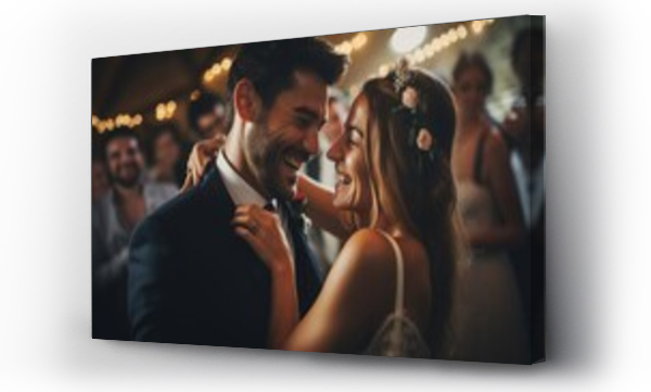 Wizualizacja Obrazu : #680306371 A joyful couple dancing at their wedding reception