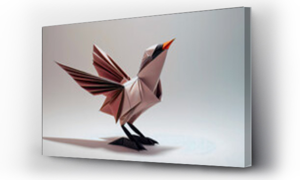 Wizualizacja Obrazu : #680317622 Origami papier dun bel oiseau qui bat des ailes
