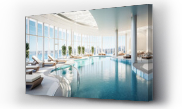 Wizualizacja Obrazu : #680626319 Luxury swimming pool.  elegant interior design