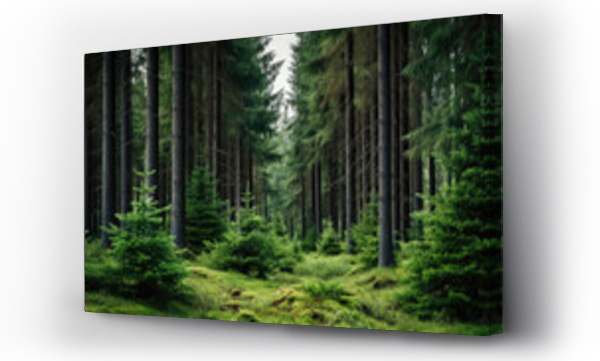 Wizualizacja Obrazu : #682136806 Spruce evergreen forest