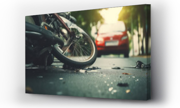 Wizualizacja Obrazu : #682279264 Accident car hit bike